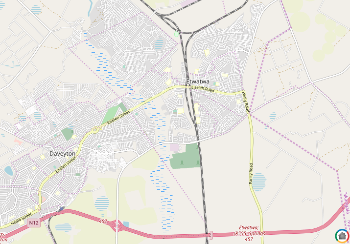 Map location of Etwatwa